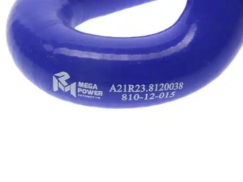 Патрубок ГАЗель Next отопителя синий силикон MEGAPOWER 810-12-015 MEGA POWER