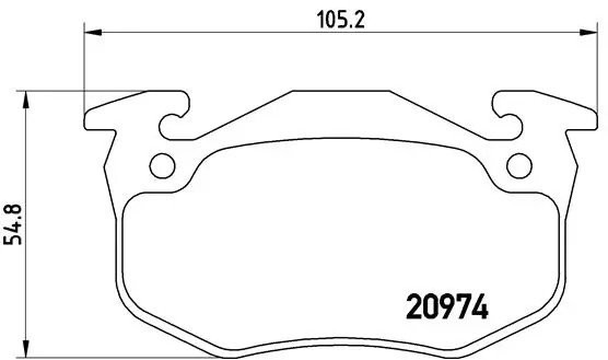 P61032 144 50=155 050-SX=571744B=223728 !колодки дисковые з.\Peugeot 306 1.8i-2. P61032 BREMBO