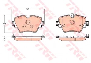 Колодки передние BMW X1 F48 GDB2098 GDB2098 TRW