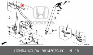 Болт HONDA OE 90142S2GJ01 HONDA