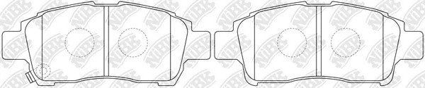 Колодки тормозные TOYOTA Yaris (99-03) (1.0-1.3) передние (4шт.) NIBK PN1471 NIBK