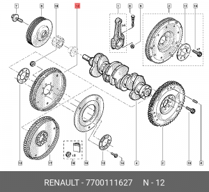 Маховик RENAULT OE 7700111627 RENAULT