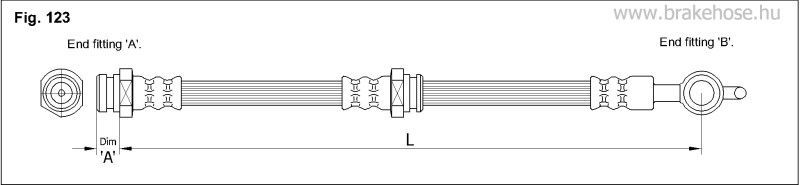 Шланг тормозной задний FT4721 FT4721 K K