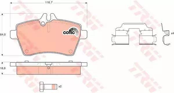 MERCEDES BENZ A140/160 W169 (2004-2012) GDB1629 TRW