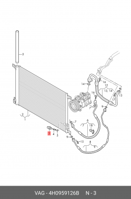 Датчик давления  4H0959126B 4H0 959 126 B VAG