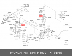 Втулка HYUNDAI HD65,72,78 крепления кабины OE 8691545000 HYUNDAI KIA