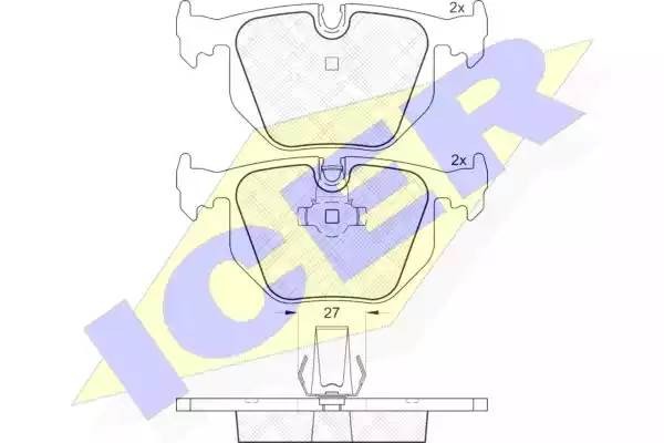181549 колодки дисковые задние !\ BMW E38 2.8/4.0/5.0/2.5TDs/3.0D 95-01/E46 M3 3 181549 ICER