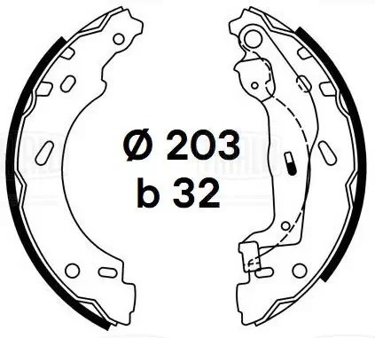 Колодки торм. Smart ForTwo (04-) барабан. 203x32 (GF 4541) GF 4541 TRIALLI