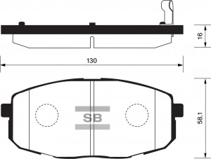 Колодки передние HYUNDAI i30 SP1162 SP1162 SANGSIN