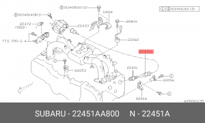 Провод высоковольтный в сборе 22451-AA800 22451AA800 SUBARU