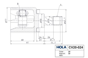 NISSAN ALMERA CLASSIC (B10) (2006-2013) CV20-024 HOLA