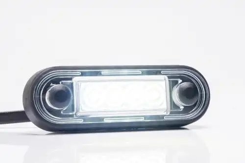 фонарь габаритный! белый, LED 12-36В с проводом 0.5м, 84х28мм, с прокладками\ Om FT073BLED FRISTOM