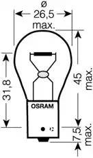 Лампа 12V PY21W BAU15s желтая Yellow Ultra Life OSRAM 7507ULT OSRAM