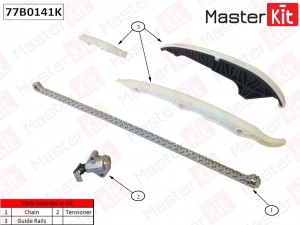 Комплект цепи ГРМ (без звездочек)\ VAG CZPB,CNCD 77B0141K 77B0141K MASTER KIT