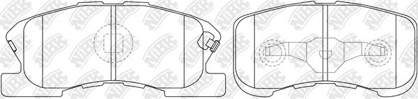 Колодки тормозные TOYOTA Duet (01-05) передние (4шт.) NIBK PN6427 NIBK