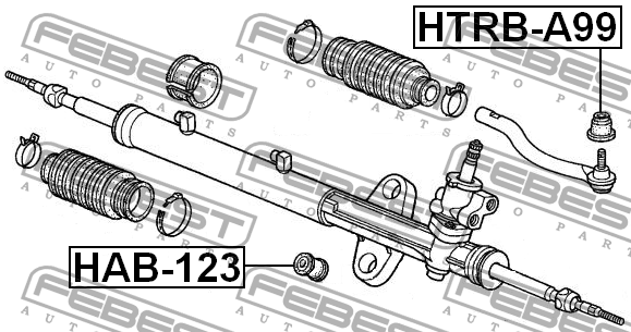 Опора рулевой рейки HAB-123 HAB-123 FEBEST