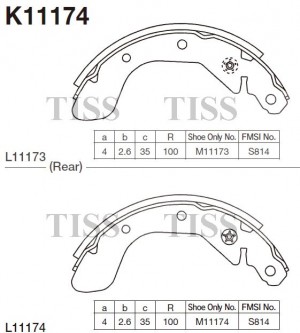 Колодки тормозные барабанные K11174 K11174 MK KASHIYAMA