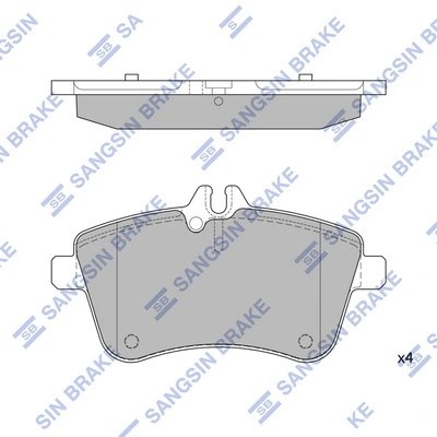 Колодки тормозные дисковые MB W169 2.0CDi OM640.941 04/W245 1.8CDi OM640.940 05  SP1989 SANGSIN