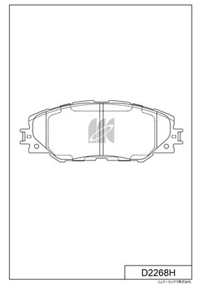 D2268-01 1234 00=224575 SBS [0446542140] !колодки дисковые п.\ Toyota RAV IV 2.0 D2268H MK KASHIYAMA