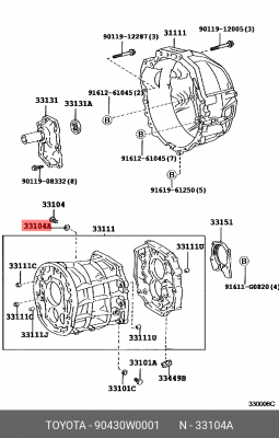 ПРОКЛАДКА / GASKET 90430-W0001 90430-W0001 TOYOTA