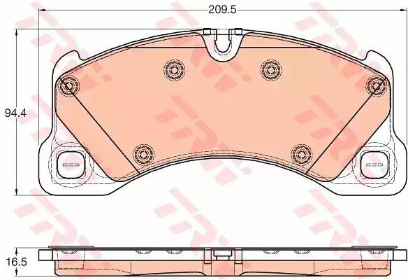 Колодки тормозные VW Touareg (10-) PORSCHE Cayenne,Panamera передние (4шт.) TRW GDB1969 TRW