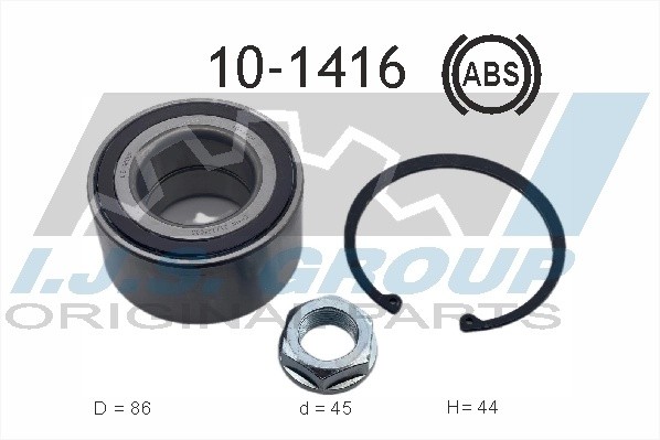 к-кт подшипника ступицы! передней\ Citroen Jumpy, Peugeot G9/Expert, Fiat Scudo  101416 IJS GROUP
