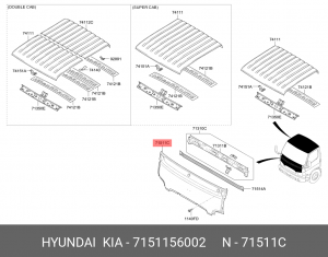 Панель HYUNDAI HD65,72,78 передка (капот) огрунтованная Н/О OE 7151156002 HYUNDAI KIA