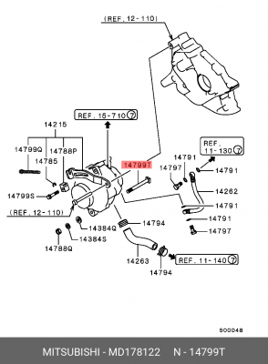 БОЛТ MD178122 MD178122 MITSUBISHI