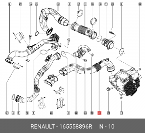 ПАТРУБАК 165558896R 165558896R RENAULT