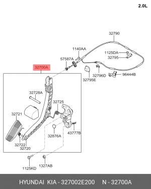 327002E200 ПЕДАЛЬ 327002E200 MOBIS