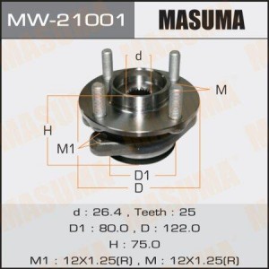 к-кт подшип.ступицы зад.!\ Nissan Tiida/Cube MW-21001 MASUMA