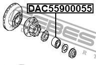 Подшипник ступичный 55X90X55 DAC55900055 FEBEST