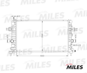 Радиатор (паяный) OPEL ASTRA H 1.6/1.8 04- ACRB031 ACRB031 MILES