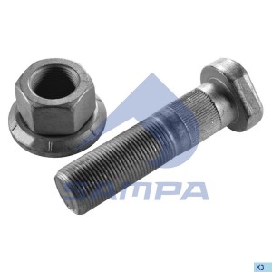 Шпилька колеса SAF комплект (с гайкой) (М22х1.5х83) SAMPA 075602 SAMPA