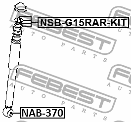 САЙЛЕНТБЛОК ЗАДНЕГО АМОРТИЗАТОРА подходит для NISSAN ALMERA G15RA 2012.11- [EL]  NAB-370 FEBEST