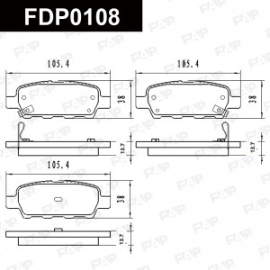 Тормозные колодки дисковые смесь CERAMIC FDP0108 FDP0108 FAP
