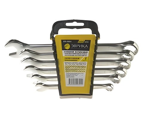 Набор ключей комбинированных 8-17мм 6 предметов в холдере CrV Pro ЭВРИКА ER50061 EVRIKA