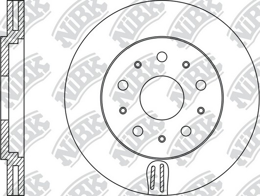 Диск тормозной VW Golf (03-06) AUDI A3 (98-03) передний вентилируемый (1шт.) NIB RN1379 NIBK