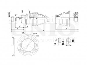 Привод в сборе передний левый CVJ-10001 UNIO