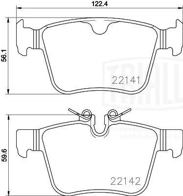 Колодки торм. Volvo XC60 (17-)/XC90 (15-)/V90 (16-) диск. зад. (PF 4336) PF4336 TRIALLI