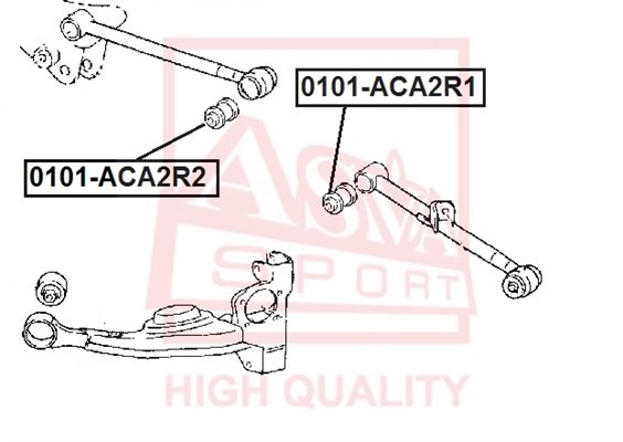 САЙЛЕНБЛОК ЗАДНЕЙ ВЕРХНЕЙ ПОПЕРЕЧНОЙ ТЯГИ ASVA 0101-ACA2R1 0101-ACA2R1 ASVA