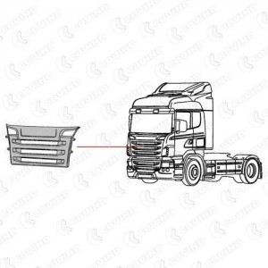 решетка радиатора!верхн. \ Scania R 146145 COVIND