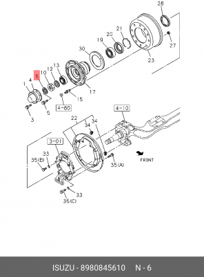 ISUZU ШАЙБА СТУПИЦЫ FR CYZ51 8-98084-561-0 ISUZU