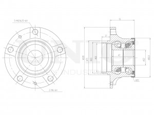 Ступица задняя (с ABS) HUB-20275 UNIO