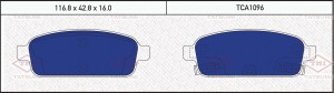 Колодки тормозные дисковые задние CHEVROLET Cruze 09-OPEL Astra J/Mokka/Zafira 1 TCA1096 TATSUMI