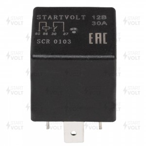 Реле универсальное 4-х контактное 12V 30A (без кронштейна) SCR 0103 START VOLT