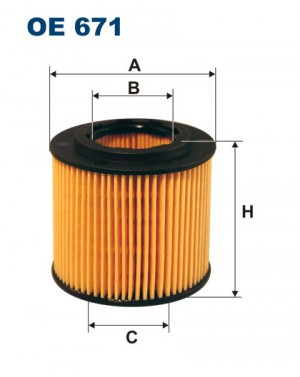 Фильтр масляный OE671 OE671 FILTRON