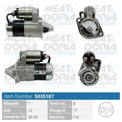 Стартер MITSUBISHI Lancer (03-) MEAT&DORIA 5035187 MEAT DORIA