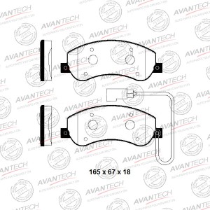 Колодки тормозные дисковые Avantech передние AV2003 AVANTECH
