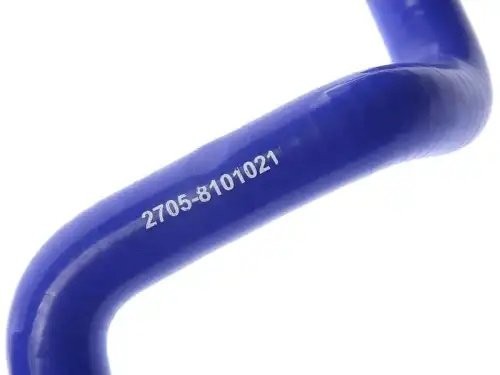 Патрубок ГАЗ-3302 Бизнес отопителя подводящий синий силикон MEGAPOWER 810-12-001 MEGA POWER